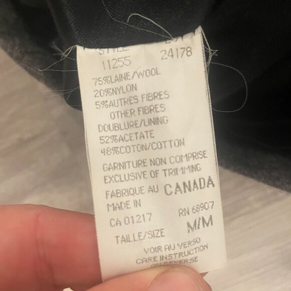 Women's Le Chateau Wool Double-Breasted Pea Coat (Sz Med) - Picture 5 of 6